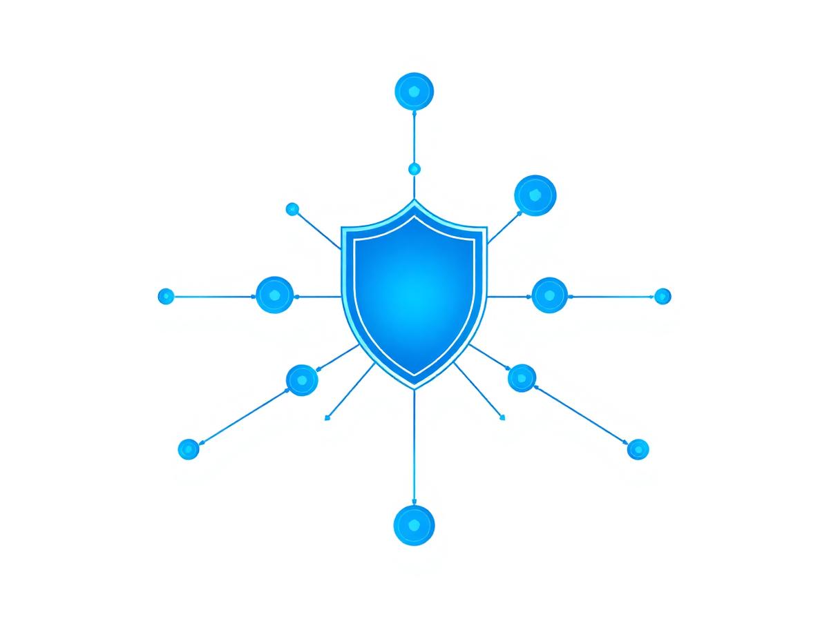 Illustration of a compliance shield connected to ecosystem partners